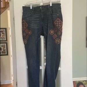 Vintage America embroidered jeans